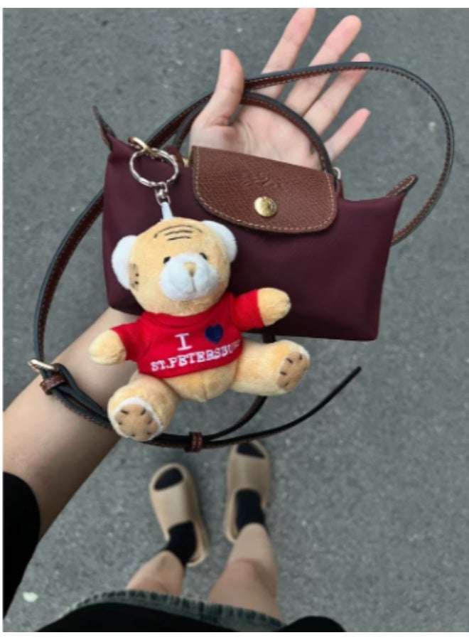 لونج شامب Longchamp Le Pliage مصغر حزام الكتف أزياء النساء الكلاسيكية متعددة الاستعابات حقيبة صغيرة ماكياج، حقيبة يد، حقيبة كتف، حزام كتف - Image 2